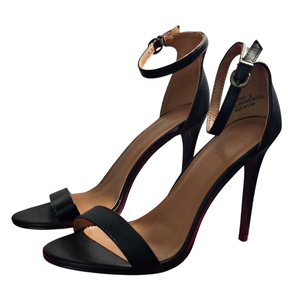 Charlotte Russe Rebekah Black Open Toe Heeled Sandals, Size 9